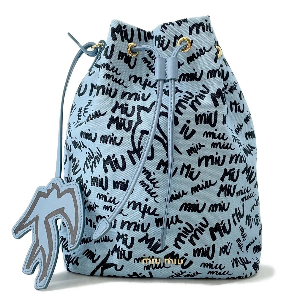 Miu Miu Handbag drawstring bag canvas swallow